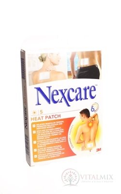 3M Nexcare HEAT PATCH, Náplast hřejivá 9,5x13 cm, 1x5 ks